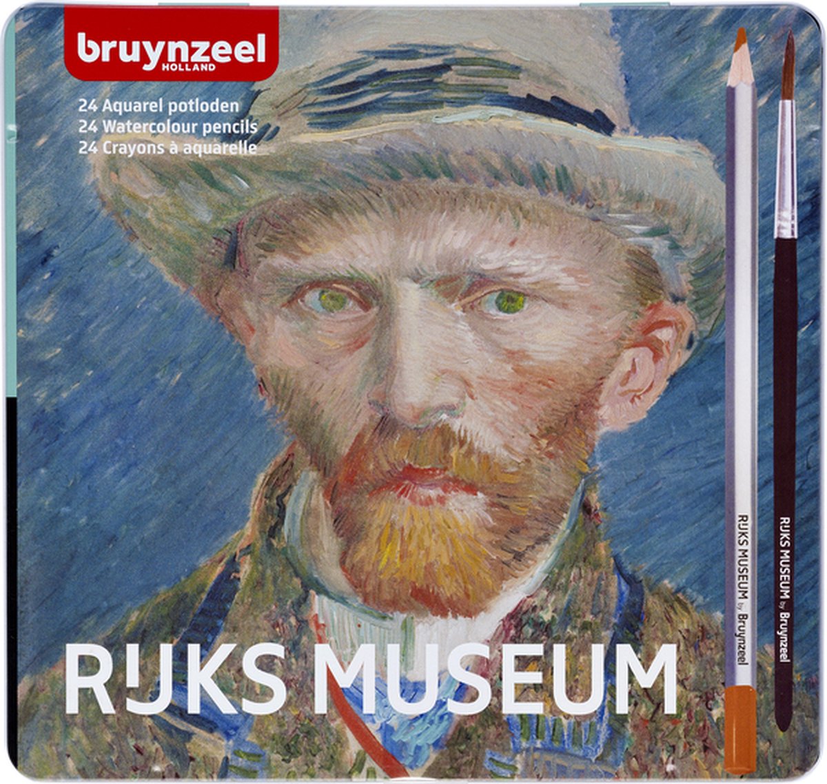 Kleurpotloden Bruynzeel aquarel  Van Gogh blik à 24 stuks assorti | 6 stuks